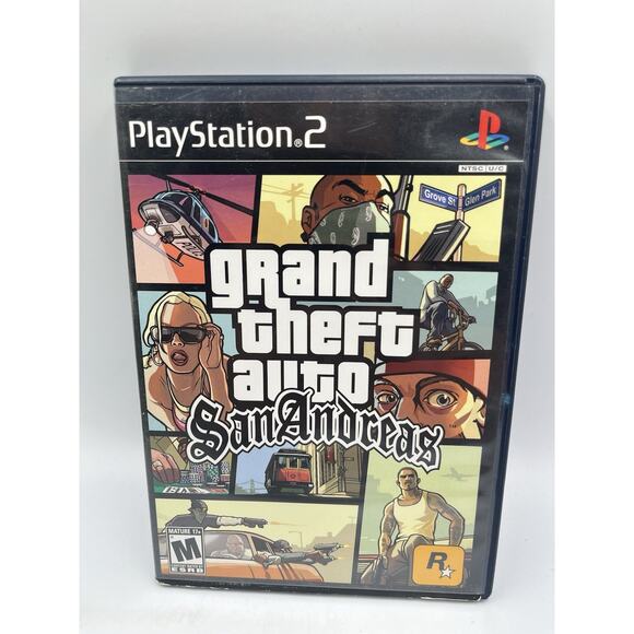 Grand Theft Auto San Andreas - Ps2 CIB Manual/Map - Picture 1 of 8